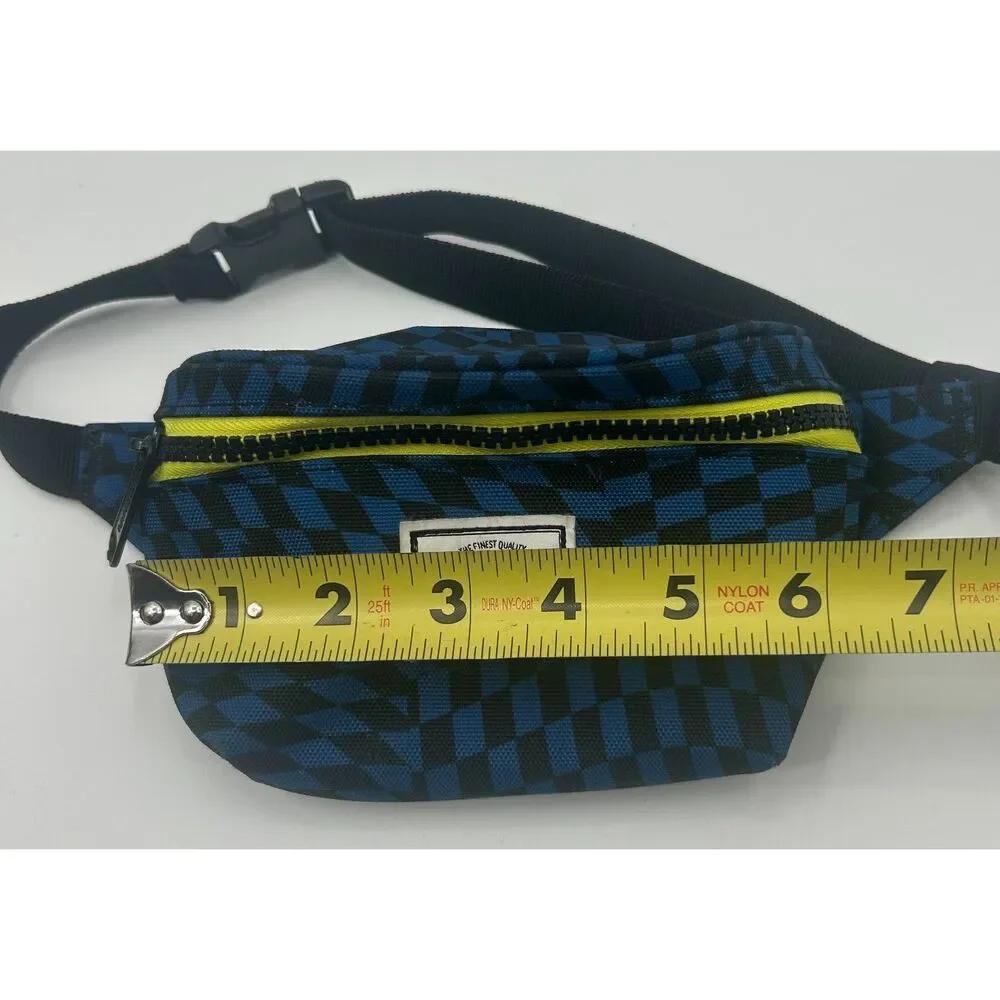 Herschel Fanny Pack Waist Bag Hip Pack Yellow Blue Adjustable Checkered Mini